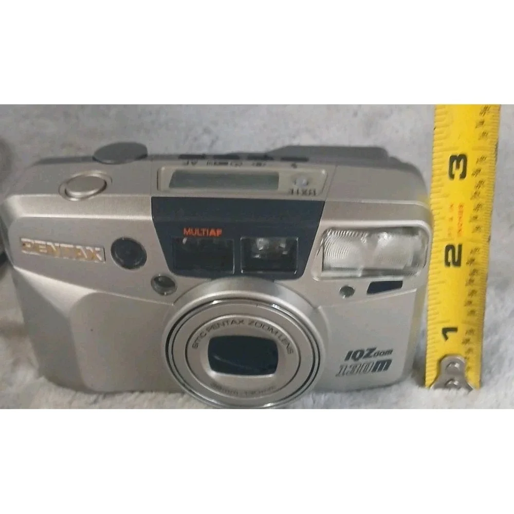 Pentax IQZoom 130M‎ MultiAF Point Shoot 38-130mm Silver UNTESTED PARTS REPAIR